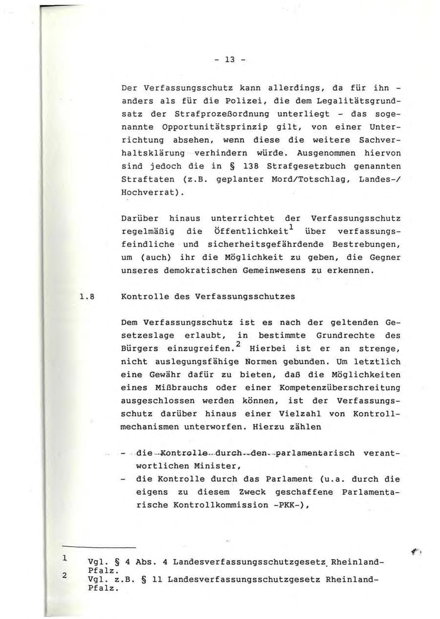 Seite 14 des Verfassungsschutzbericht 1991 Rheinland-Pfalz