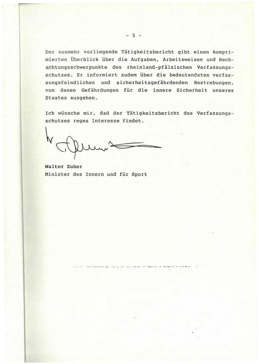 Seite 4 des Verfassungsschutzbericht 1991 Rheinland-Pfalz