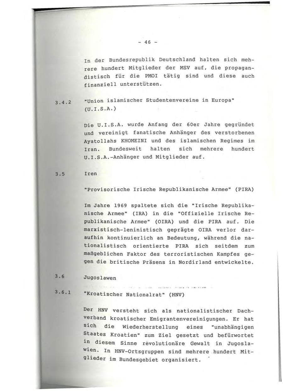 Seite 47 des Verfassungsschutzbericht 1991 Rheinland-Pfalz