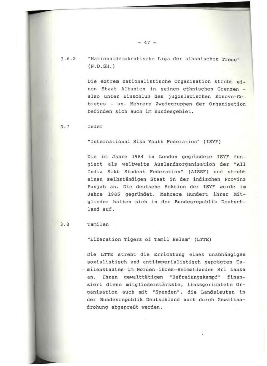 Seite 48 des Verfassungsschutzbericht 1991 Rheinland-Pfalz