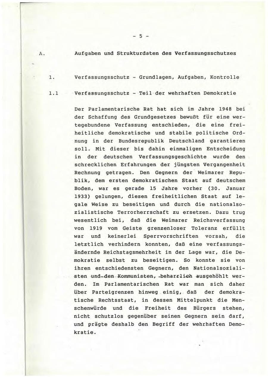 Seite 6 des Verfassungsschutzbericht 1991 Rheinland-Pfalz