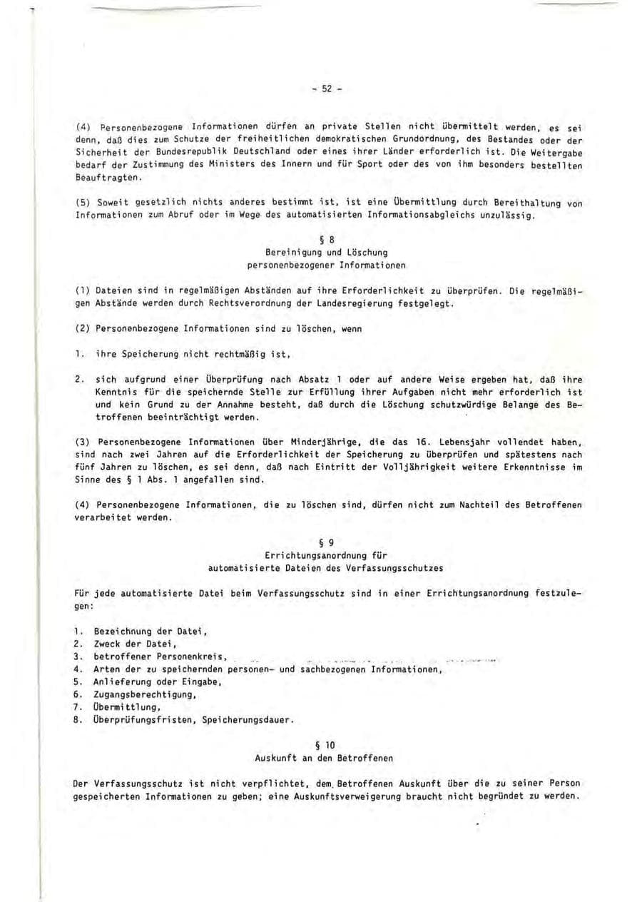 Seite 53 des Verfassungsschutzbericht 1991 Rheinland-Pfalz