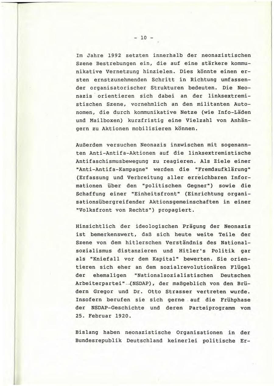 Seite 11 des Verfassungsschutzbericht 1992 Rheinland-Pfalz