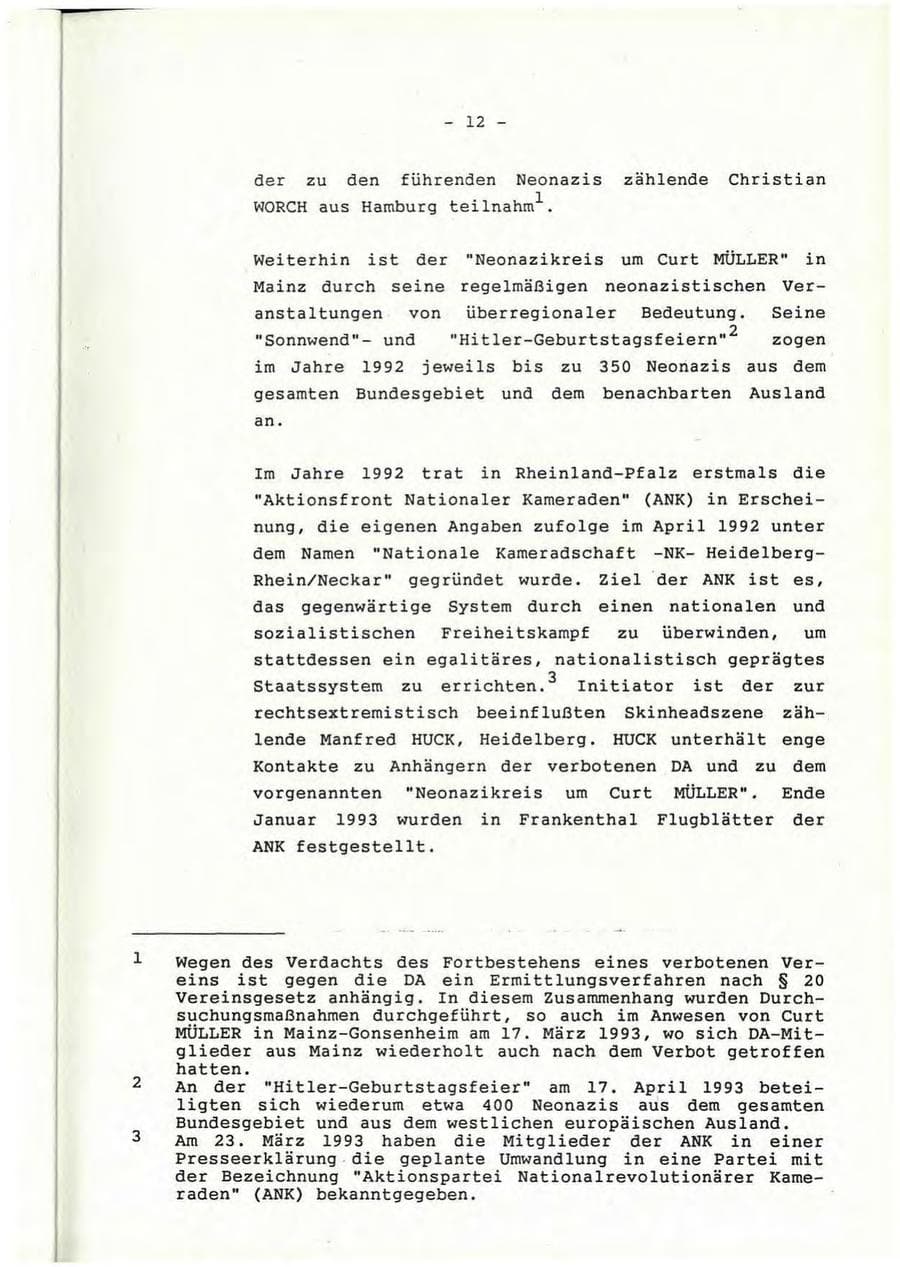 Seite 13 des Verfassungsschutzbericht 1992 Rheinland-Pfalz