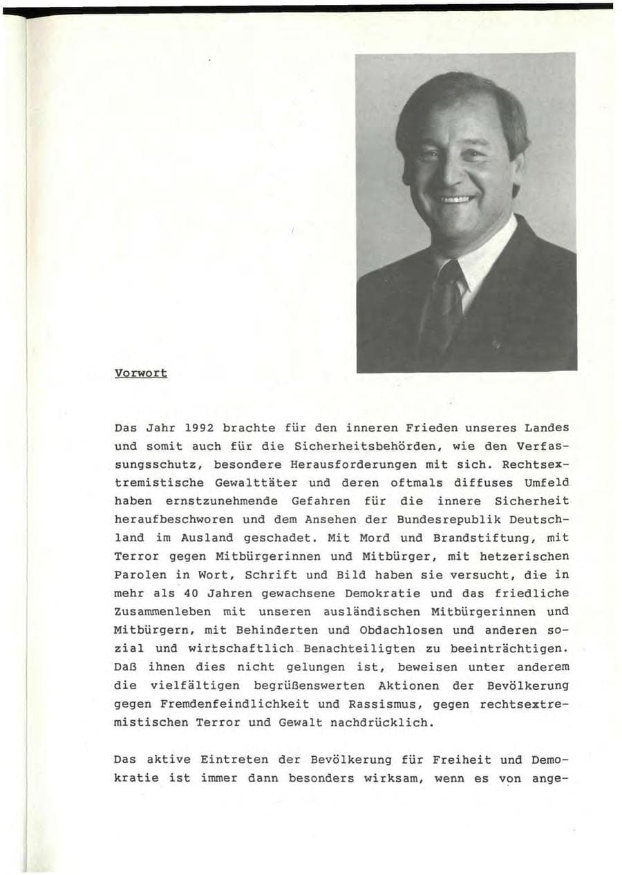 Seite 3 des Verfassungsschutzbericht 1992 Rheinland-Pfalz