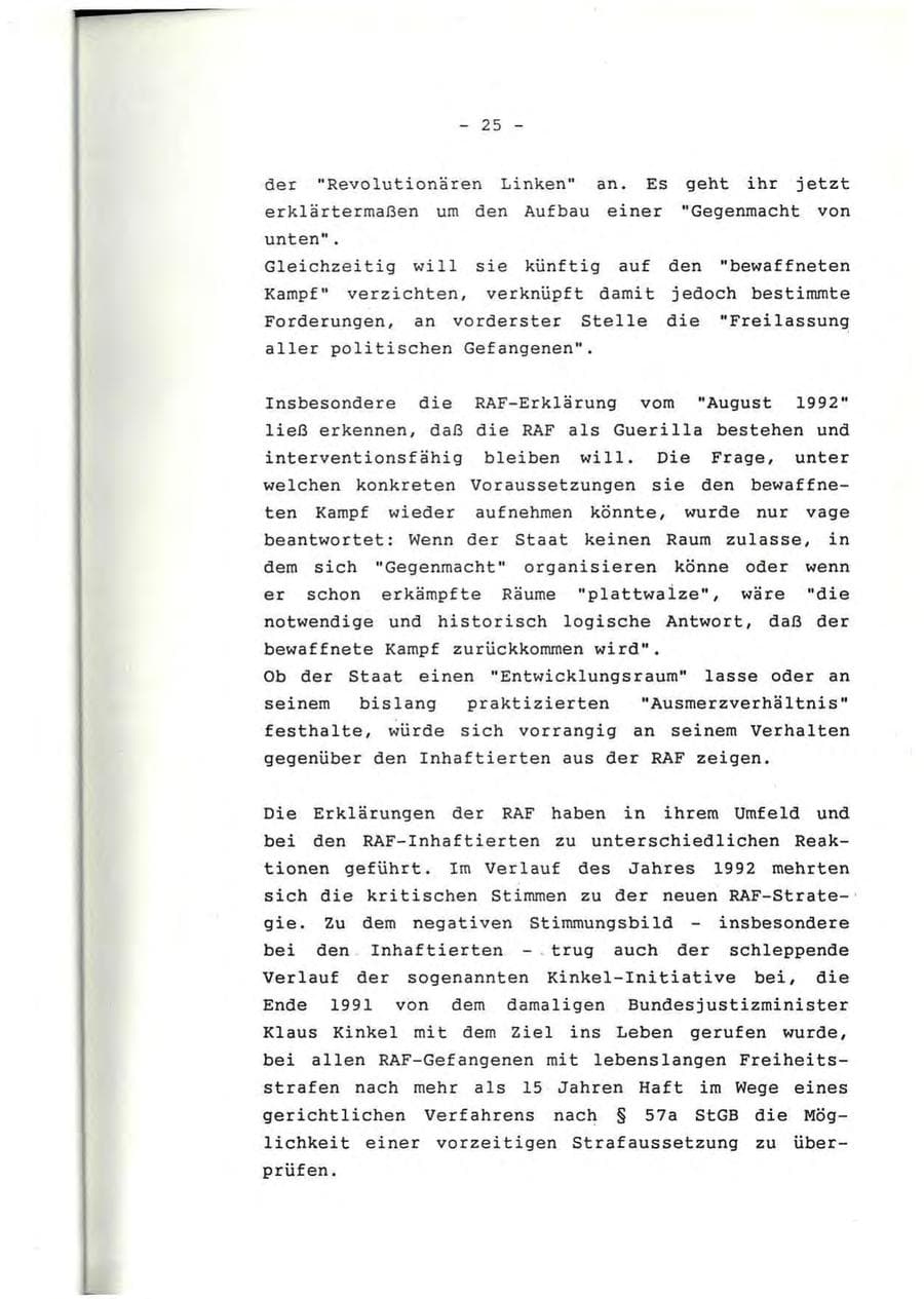 Seite 26 des Verfassungsschutzbericht 1992 Rheinland-Pfalz