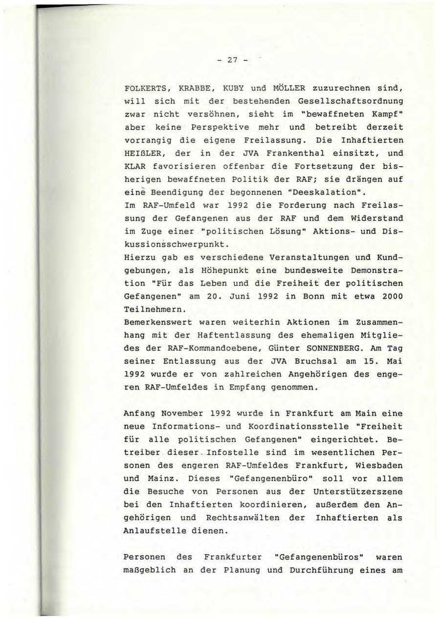Seite 28 des Verfassungsschutzbericht 1992 Rheinland-Pfalz