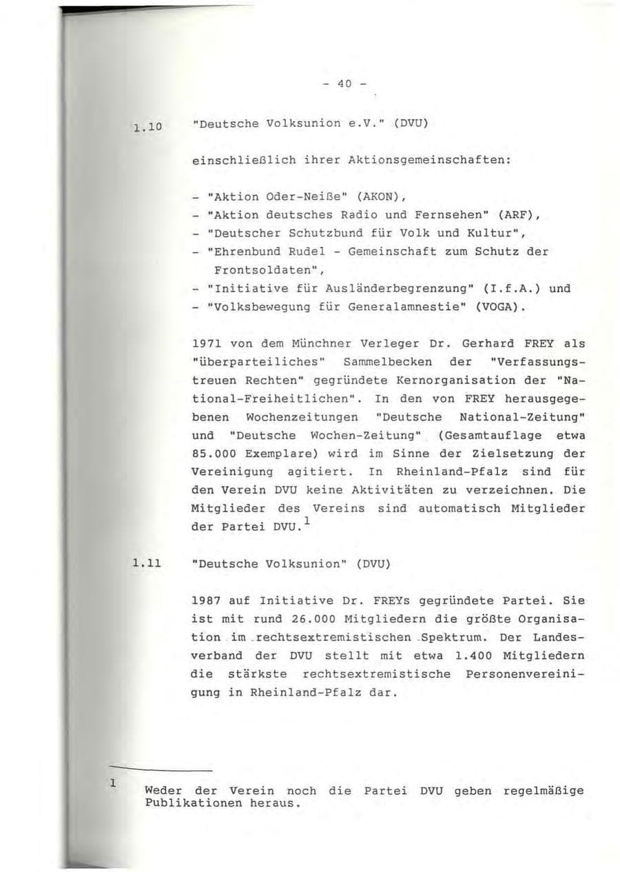 Seite 41 des Verfassungsschutzbericht 1992 Rheinland-Pfalz