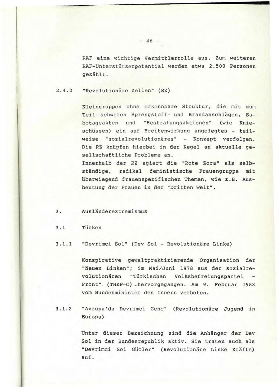 Seite 47 des Verfassungsschutzbericht 1992 Rheinland-Pfalz