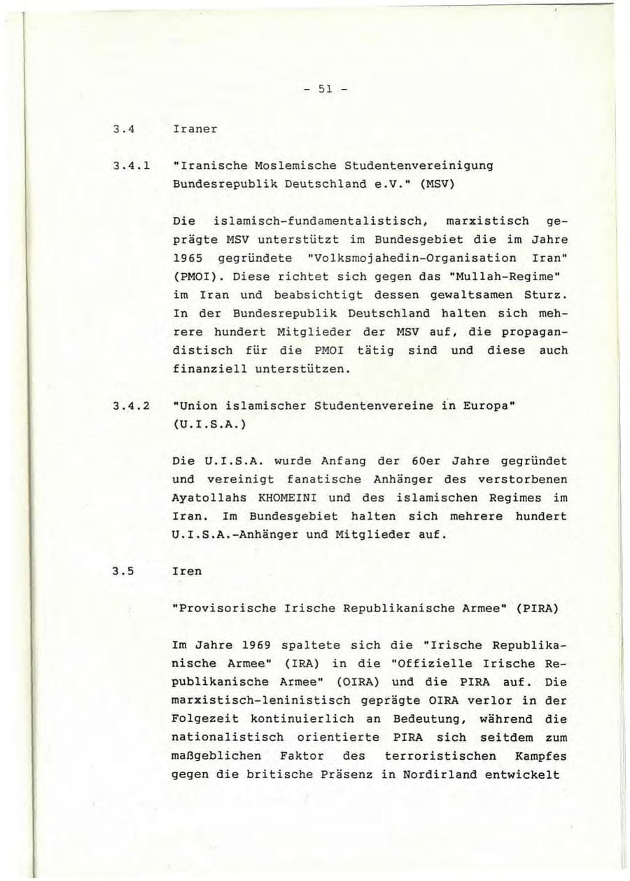 Seite 52 des Verfassungsschutzbericht 1992 Rheinland-Pfalz