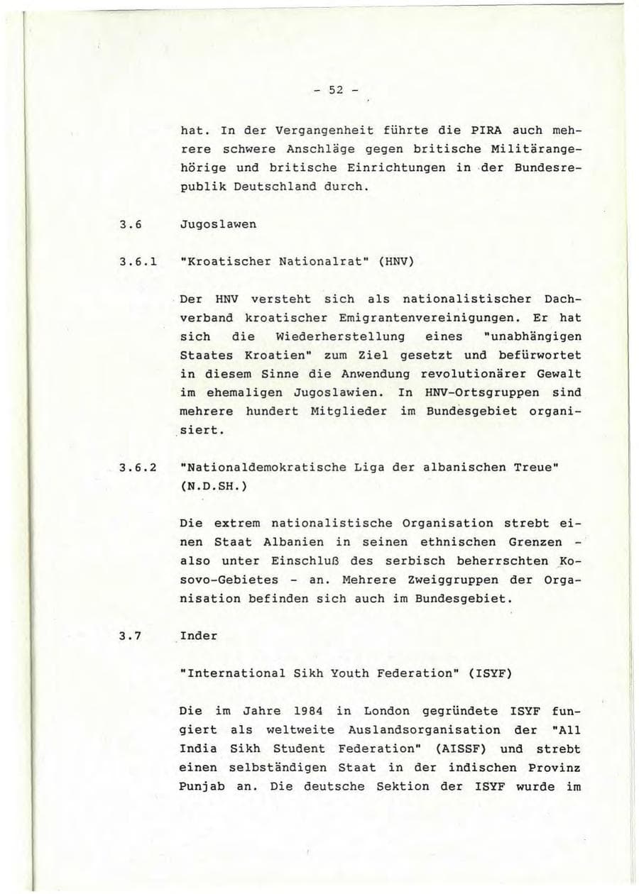 Seite 53 des Verfassungsschutzbericht 1992 Rheinland-Pfalz