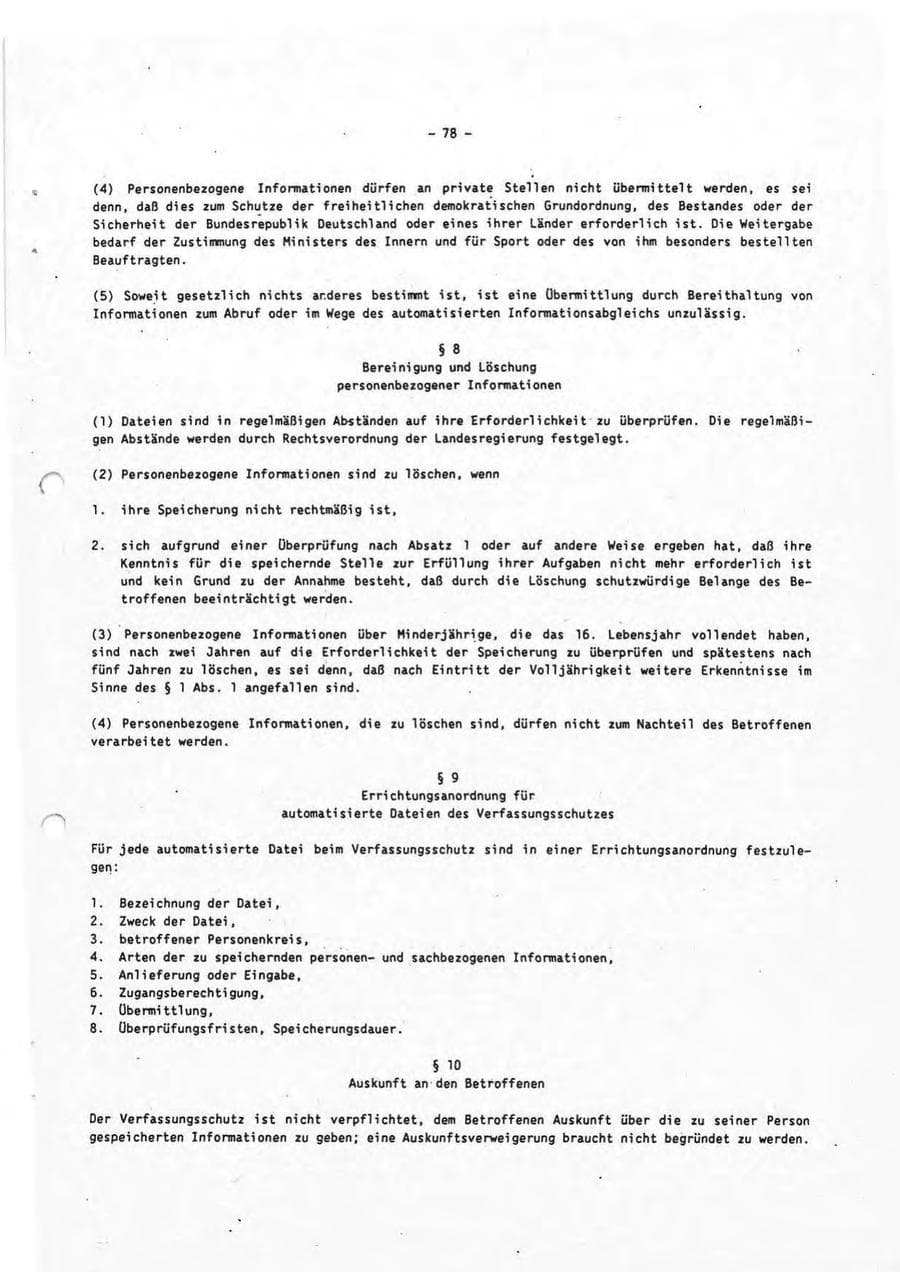 Seite 78 des Verfassungsschutzbericht 1993 Rheinland-Pfalz