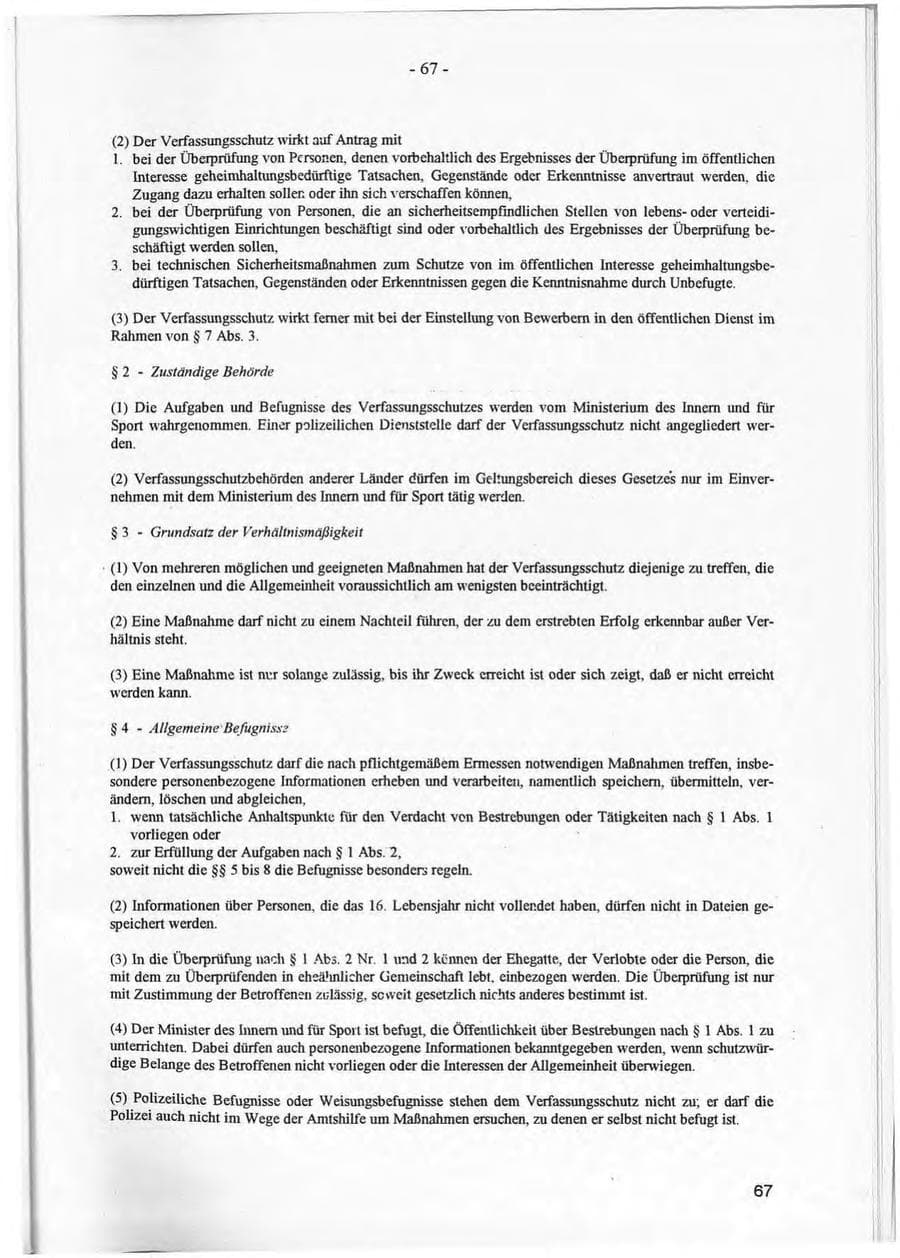 Seite 68 des Verfassungsschutzbericht 1994 Rheinland-Pfalz