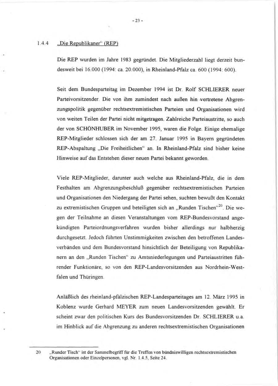 Seite 25 des Verfassungsschutzbericht 1995 Rheinland-Pfalz