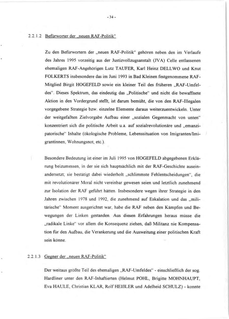 Seite 36 des Verfassungsschutzbericht 1995 Rheinland-Pfalz