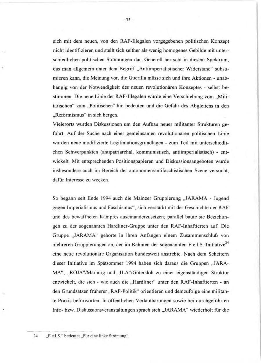 Seite 37 des Verfassungsschutzbericht 1995 Rheinland-Pfalz