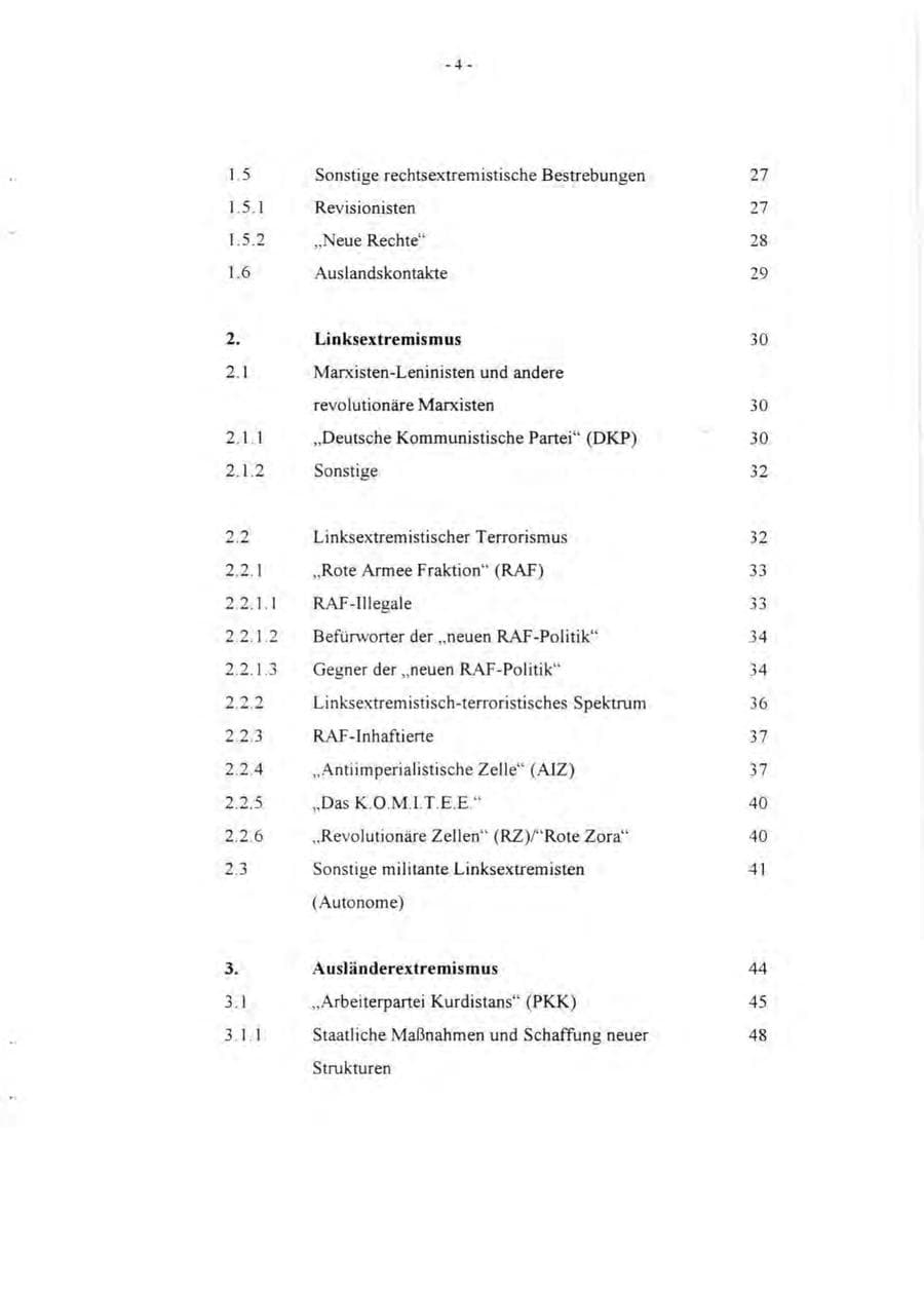 Seite 6 des Verfassungsschutzbericht 1995 Rheinland-Pfalz
