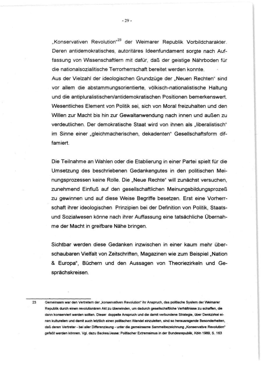 Seite 31 des Verfassungsschutzbericht 1996 Rheinland-Pfalz