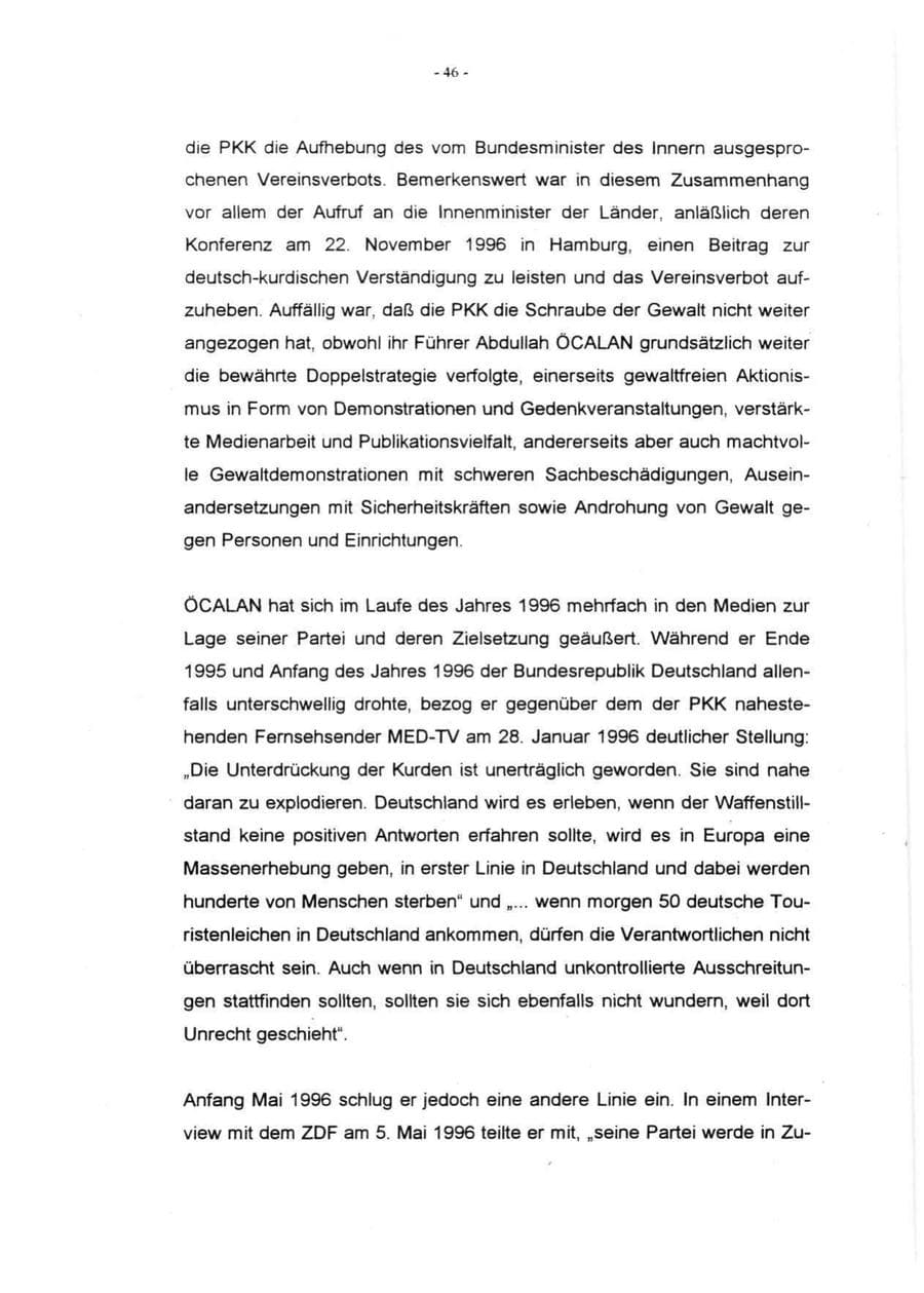 Seite 48 des Verfassungsschutzbericht 1996 Rheinland-Pfalz