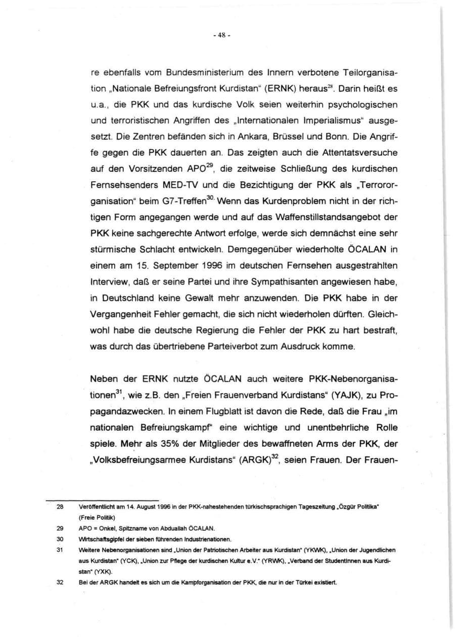 Seite 50 des Verfassungsschutzbericht 1996 Rheinland-Pfalz