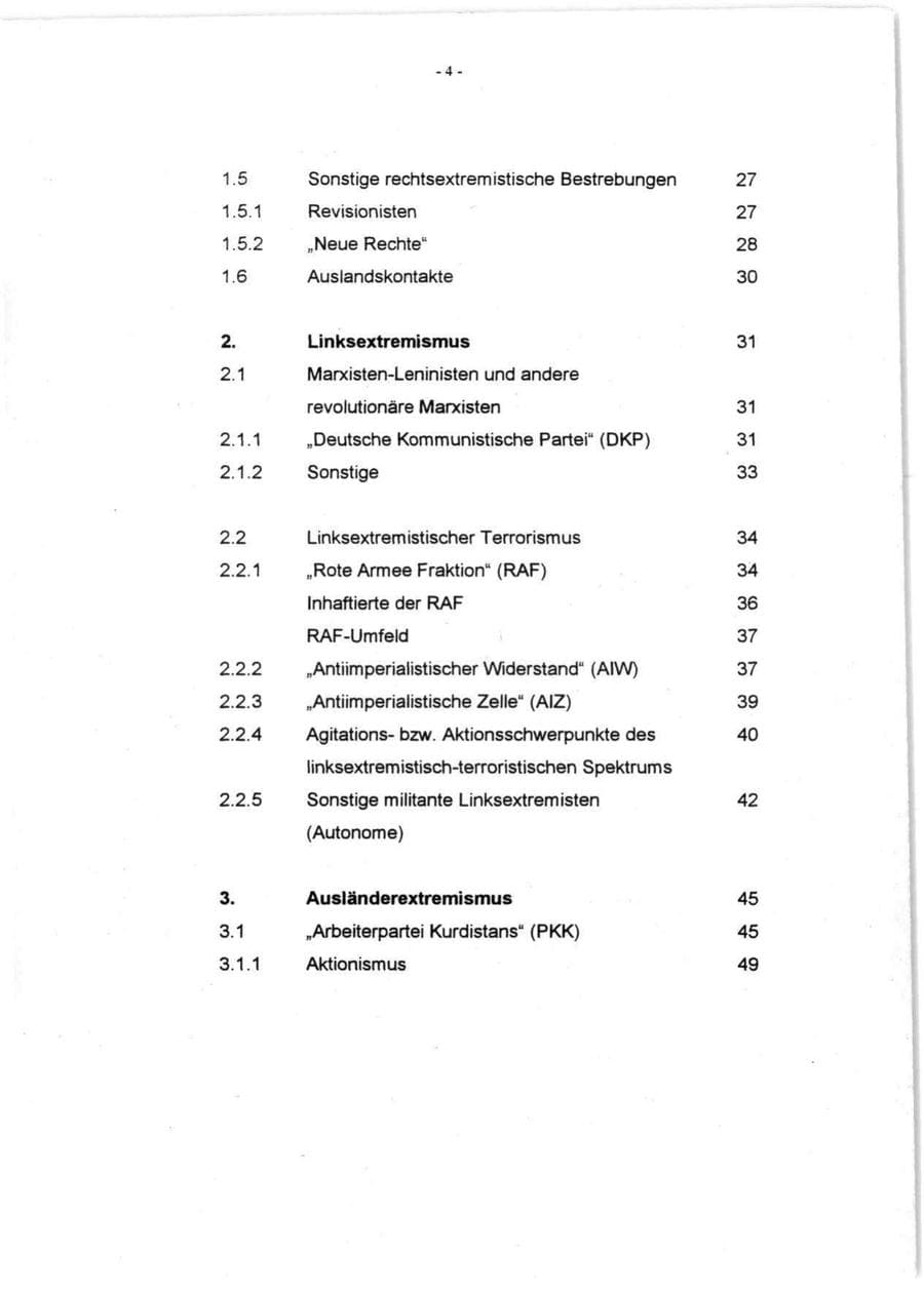 Seite 6 des Verfassungsschutzbericht 1996 Rheinland-Pfalz