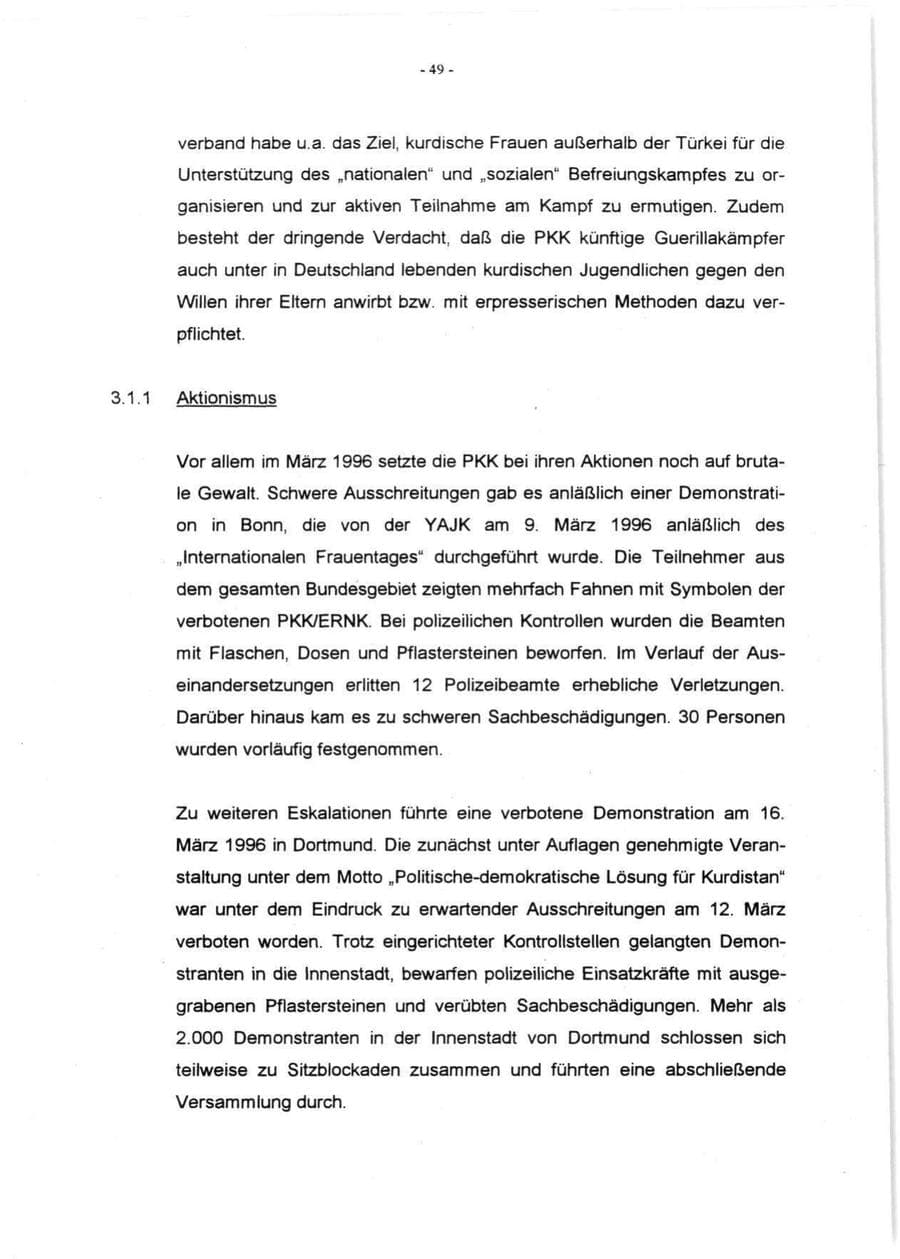 Seite 51 des Verfassungsschutzbericht 1996 Rheinland-Pfalz