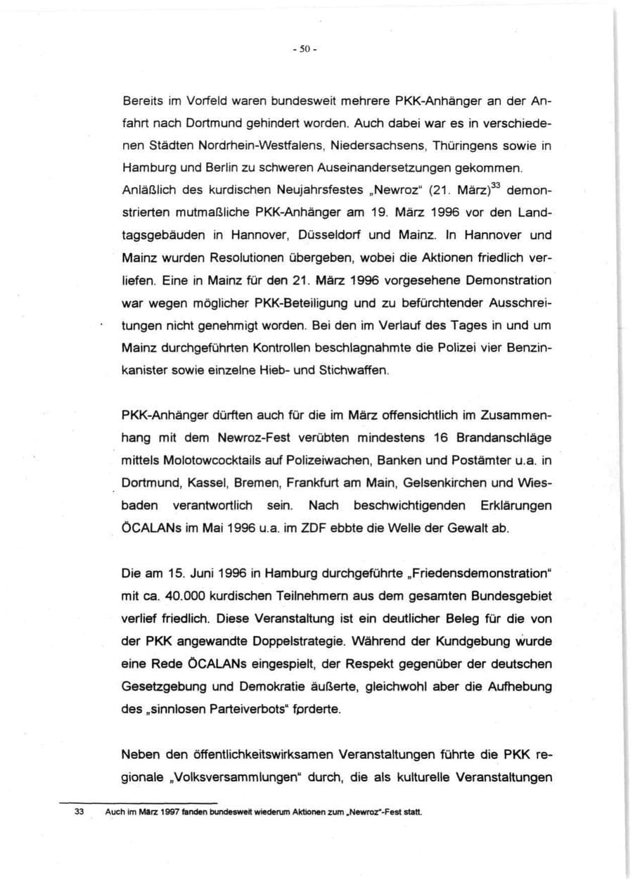 Seite 52 des Verfassungsschutzbericht 1996 Rheinland-Pfalz