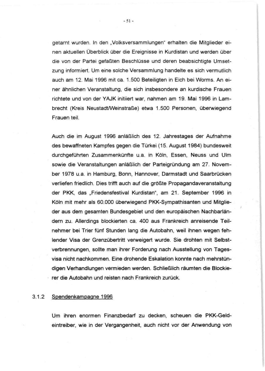 Seite 53 des Verfassungsschutzbericht 1996 Rheinland-Pfalz