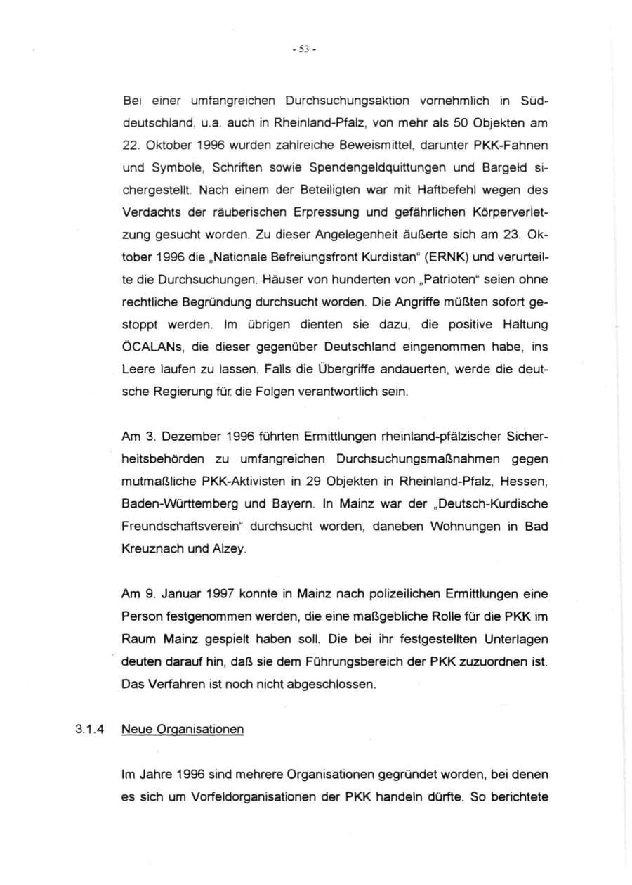 Seite 55 des Verfassungsschutzbericht 1996 Rheinland-Pfalz