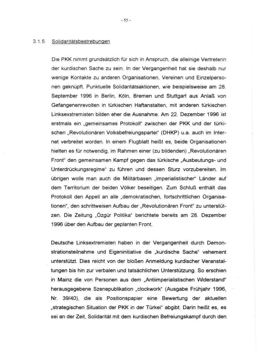Seite 57 des Verfassungsschutzbericht 1996 Rheinland-Pfalz