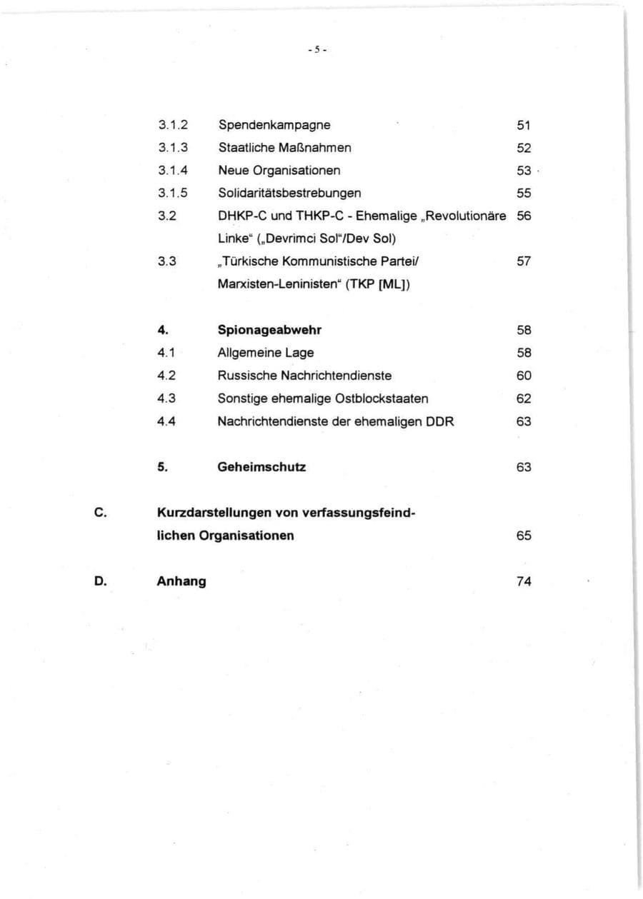 Seite 7 des Verfassungsschutzbericht 1996 Rheinland-Pfalz
