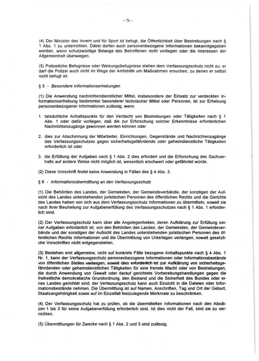 Seite 78 des Verfassungsschutzbericht 1996 Rheinland-Pfalz