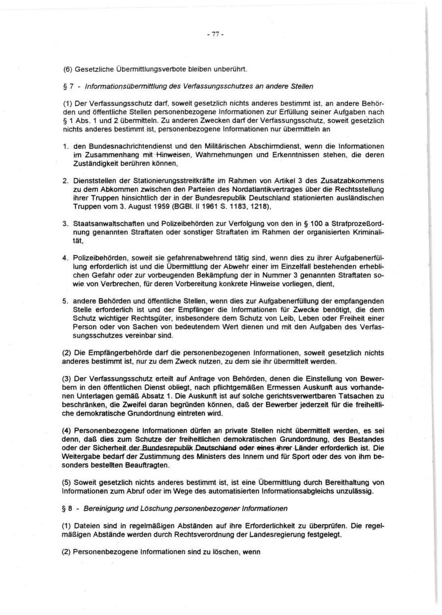 Seite 79 des Verfassungsschutzbericht 1996 Rheinland-Pfalz
