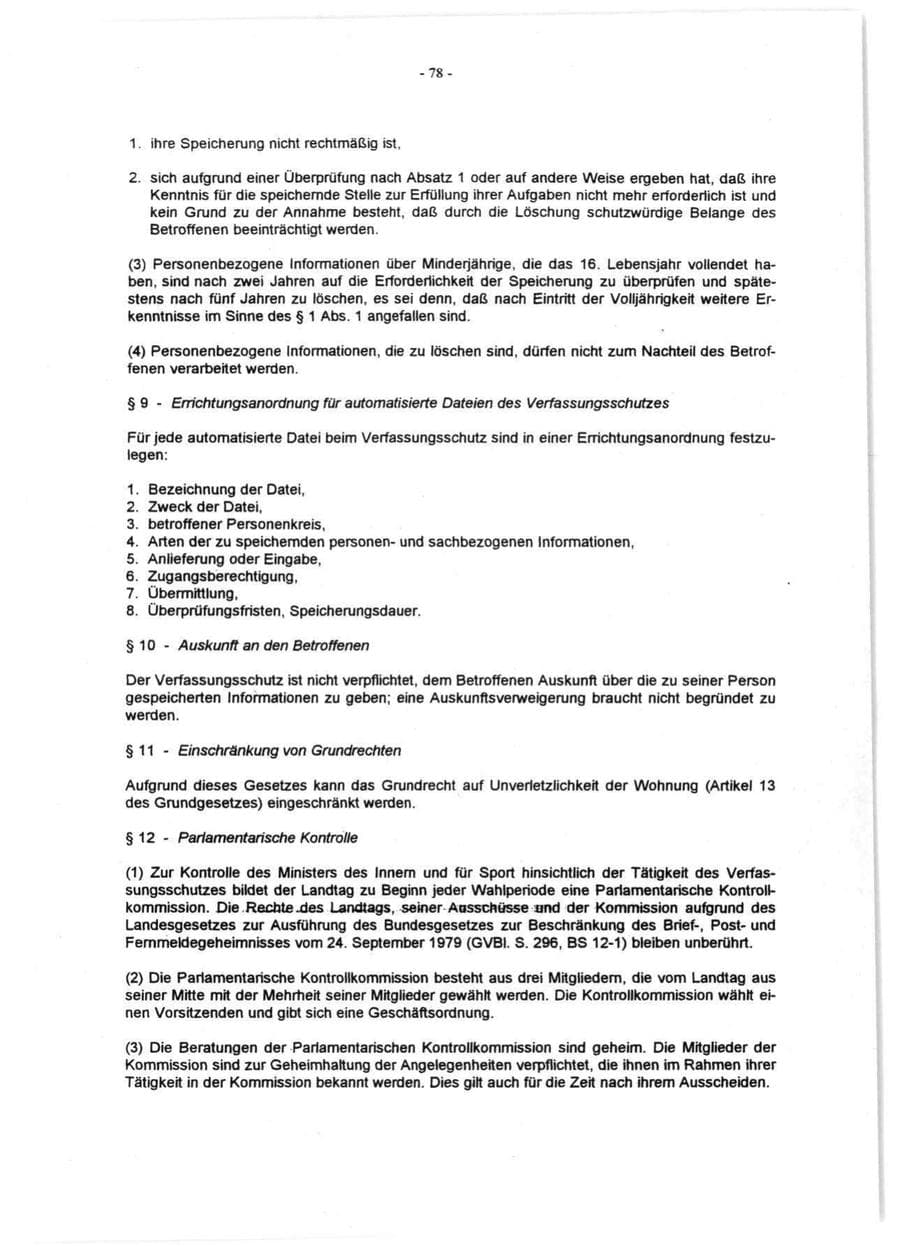 Seite 80 des Verfassungsschutzbericht 1996 Rheinland-Pfalz