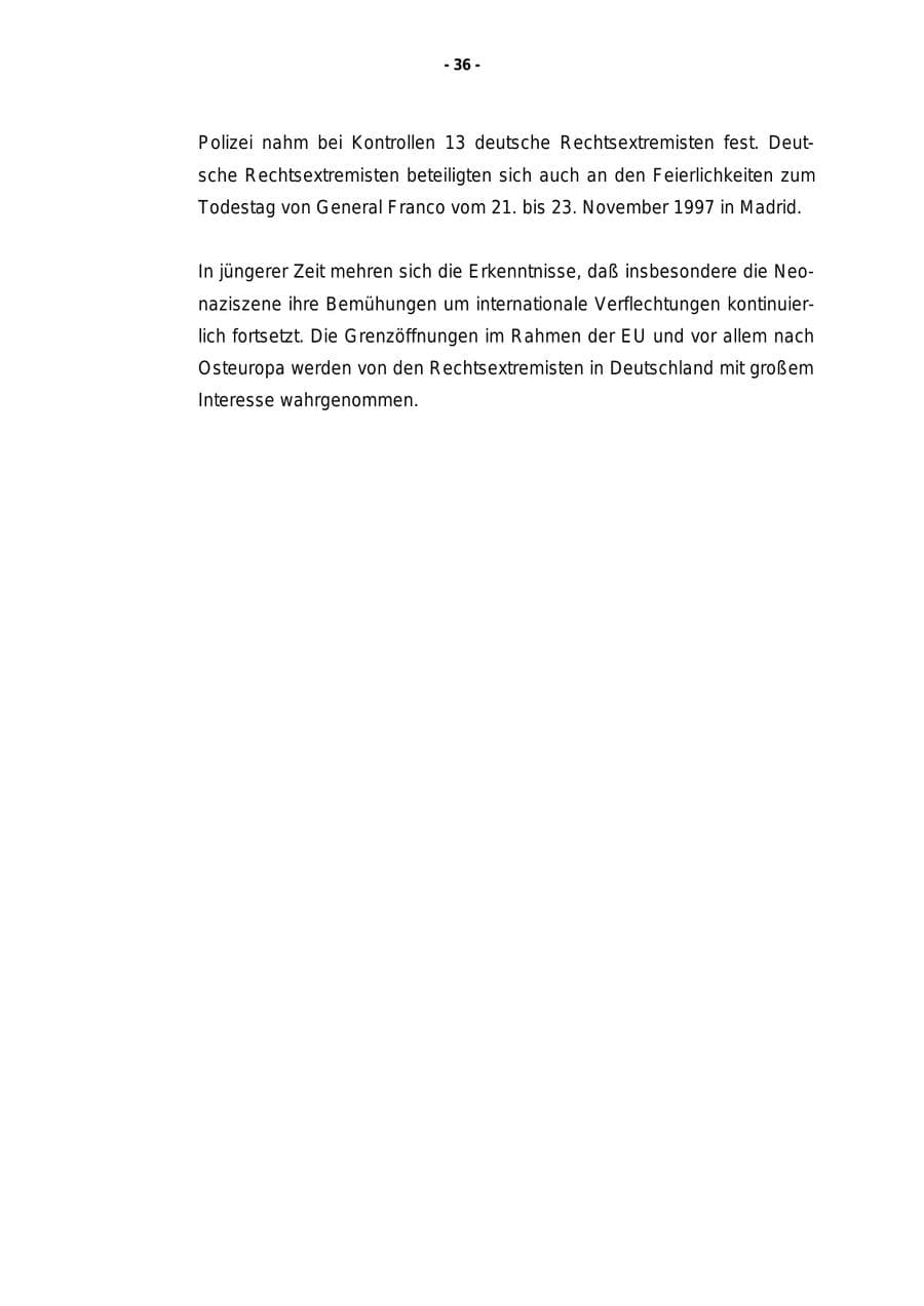 Seite 37 des Verfassungsschutzbericht 1997 Rheinland-Pfalz