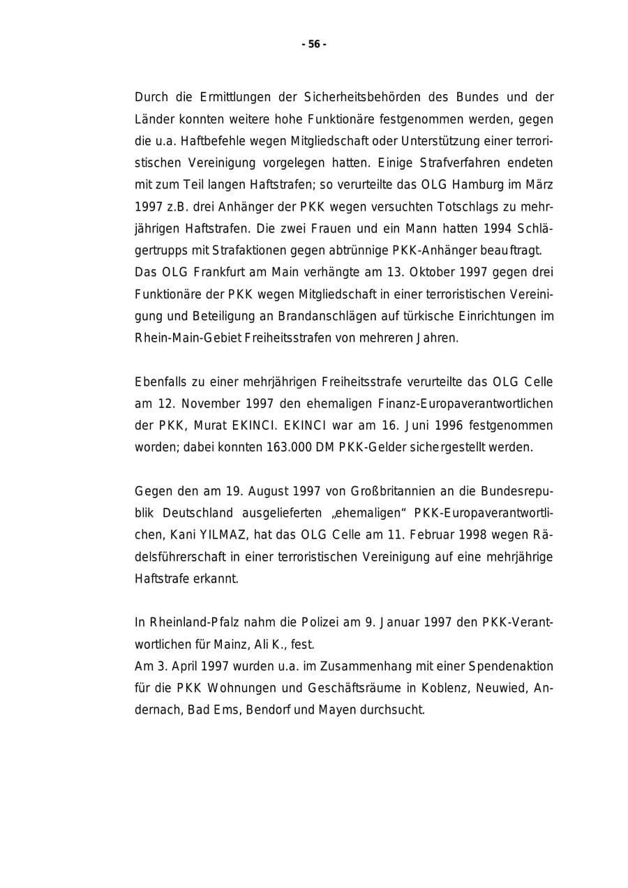 Seite 57 des Verfassungsschutzbericht 1997 Rheinland-Pfalz
