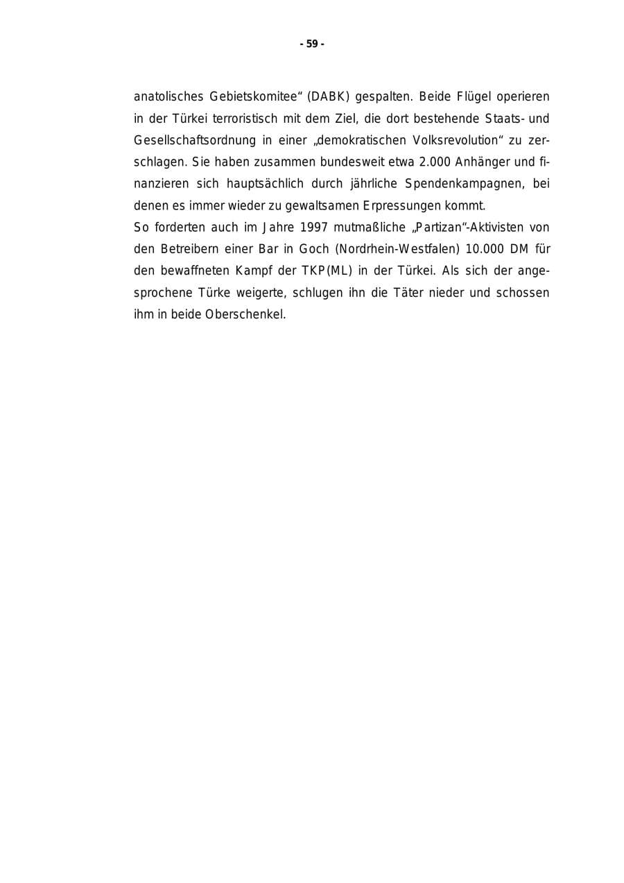 Seite 60 des Verfassungsschutzbericht 1997 Rheinland-Pfalz