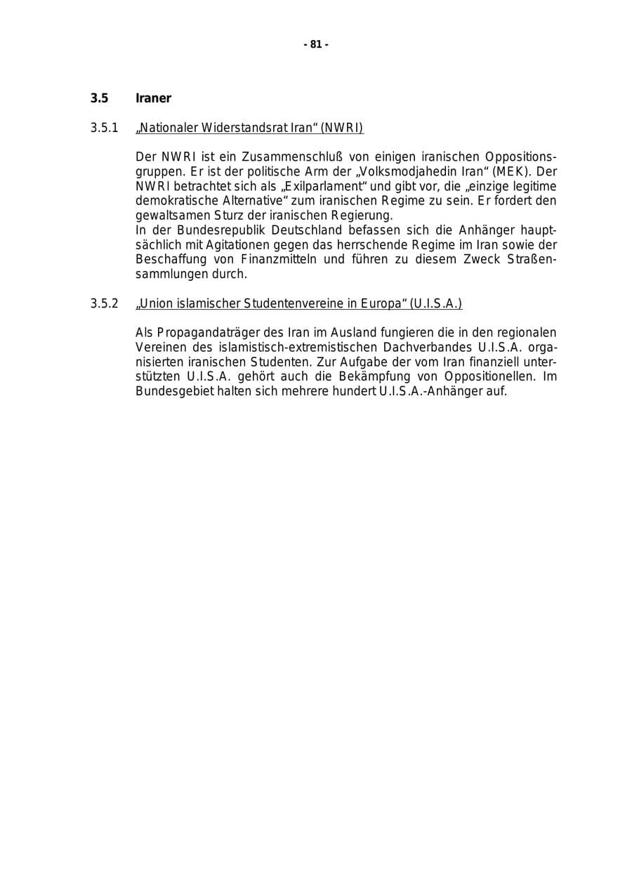 Seite 82 des Verfassungsschutzbericht 1997 Rheinland-Pfalz
