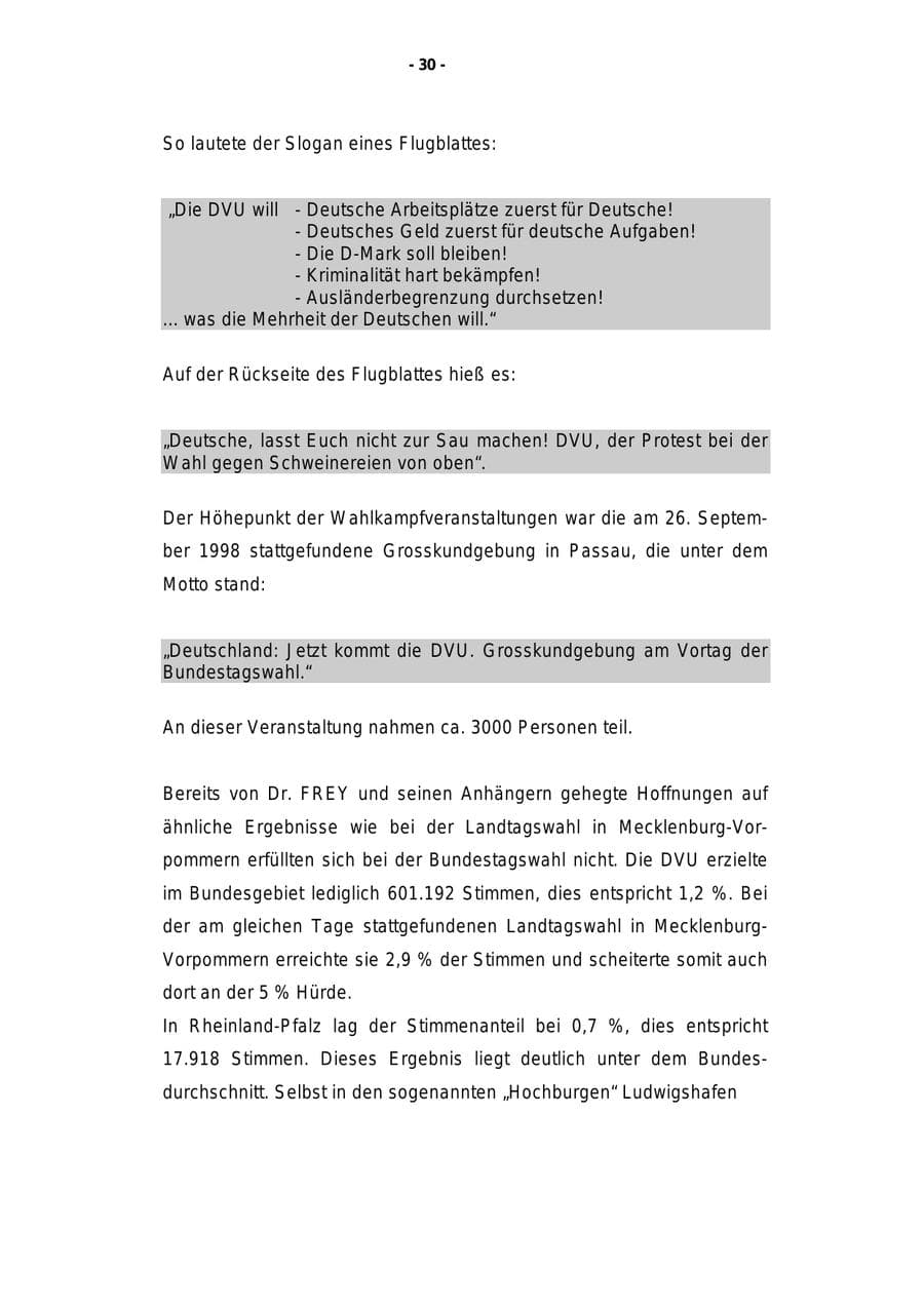 Seite 31 des Verfassungsschutzbericht 1998 Rheinland-Pfalz