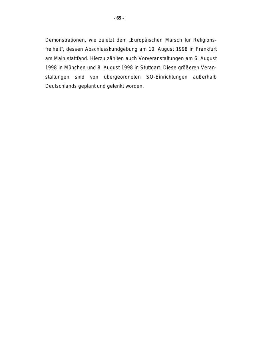 Seite 66 des Verfassungsschutzbericht 1998 Rheinland-Pfalz