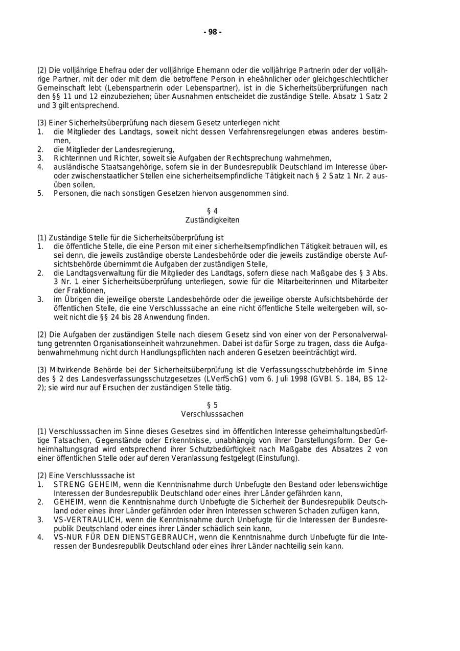 Seite 99 des Verfassungsschutzbericht 1999 Rheinland-Pfalz