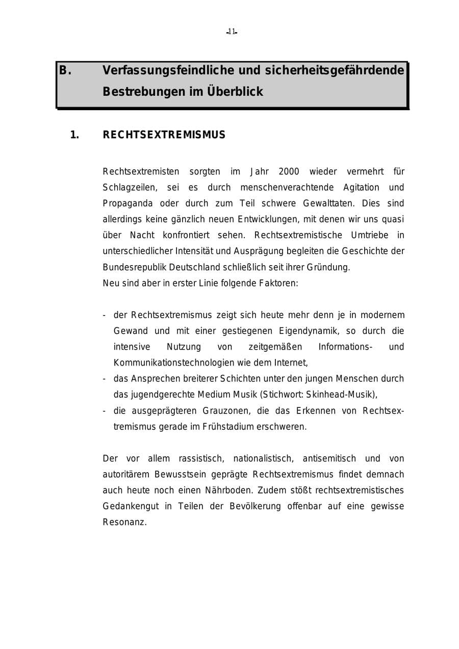 Seite 12 des Verfassungsschutzbericht 2000 Rheinland-Pfalz