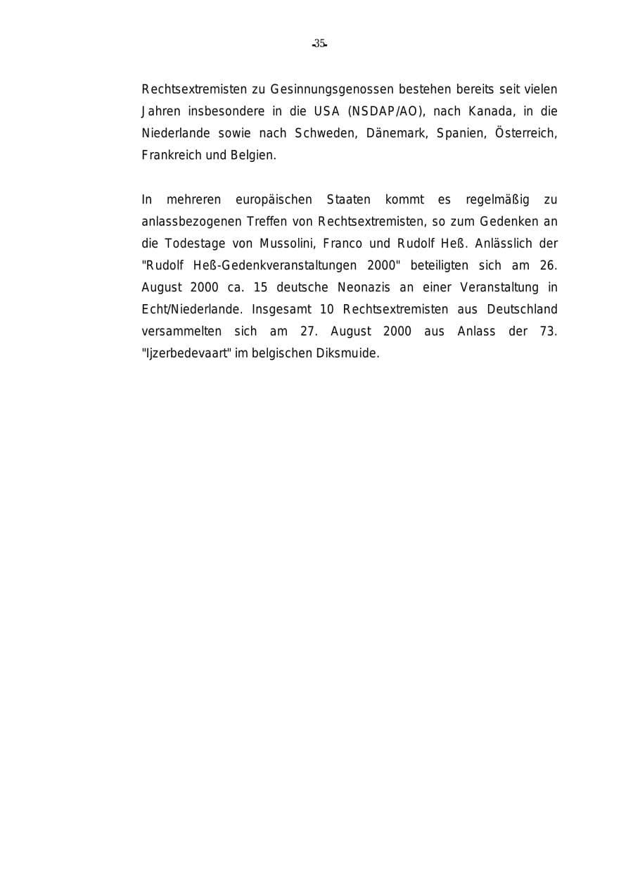 Seite 36 des Verfassungsschutzbericht 2000 Rheinland-Pfalz