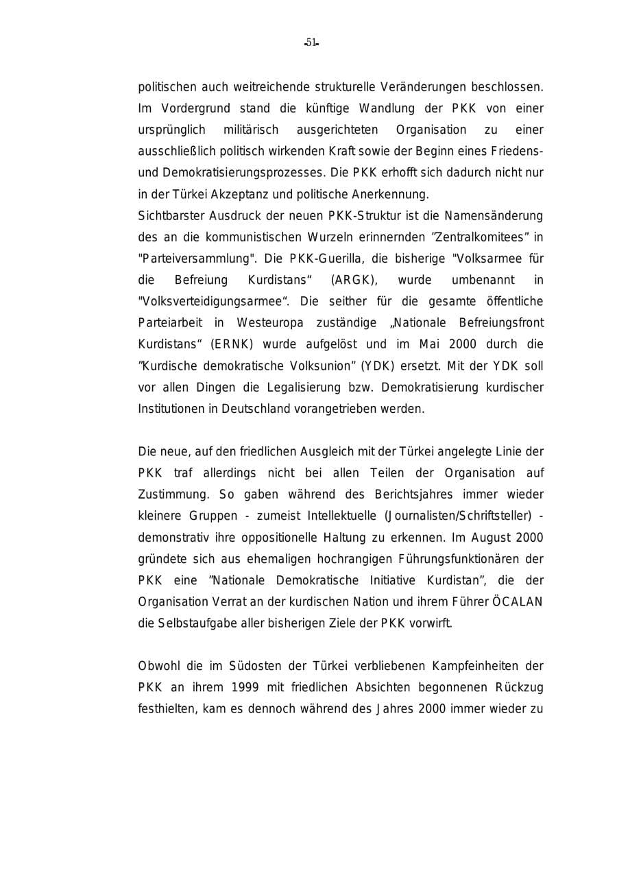 Seite 52 des Verfassungsschutzbericht 2000 Rheinland-Pfalz