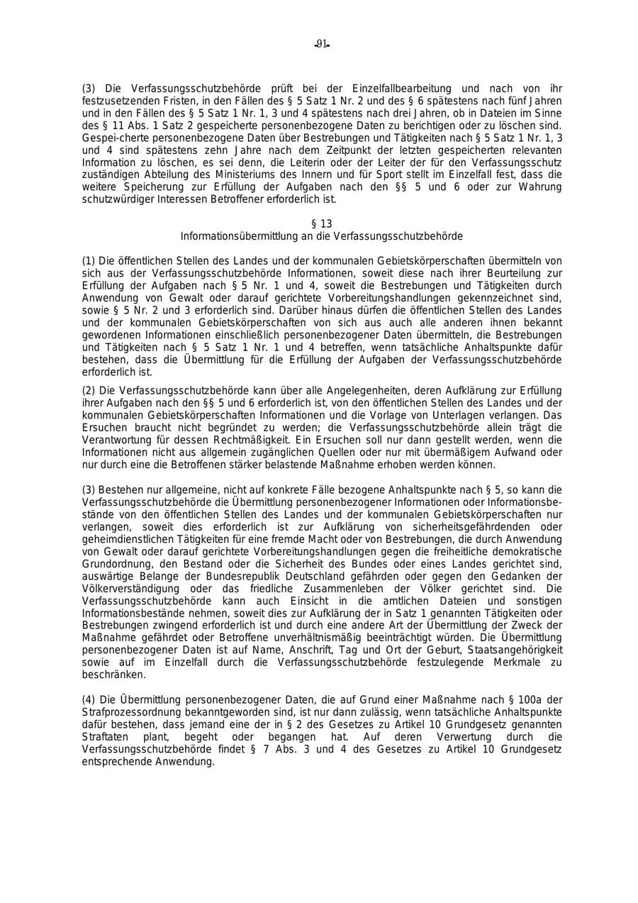 Seite 92 des Verfassungsschutzbericht 2000 Rheinland-Pfalz