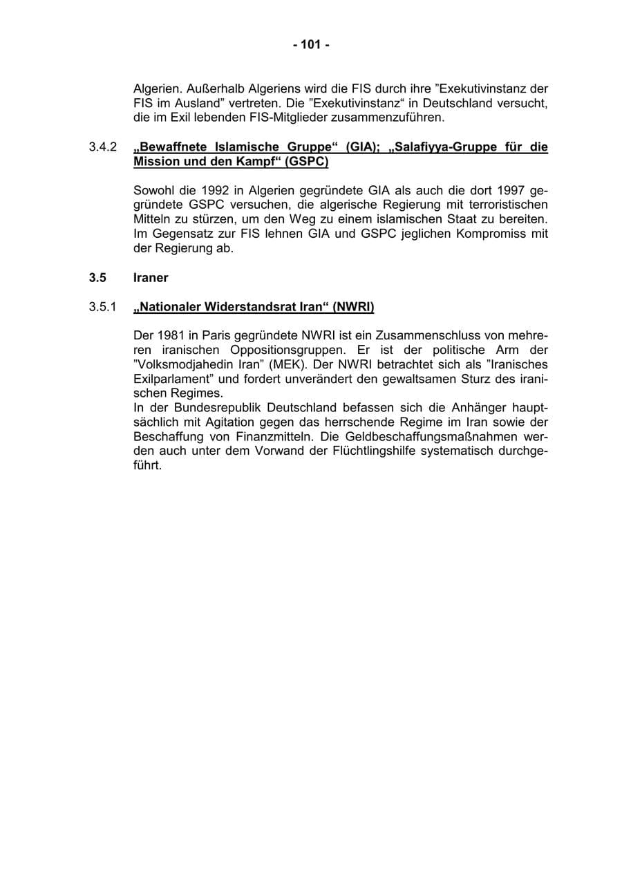 Seite 103 des Verfassungsschutzbericht 2001 Rheinland-Pfalz