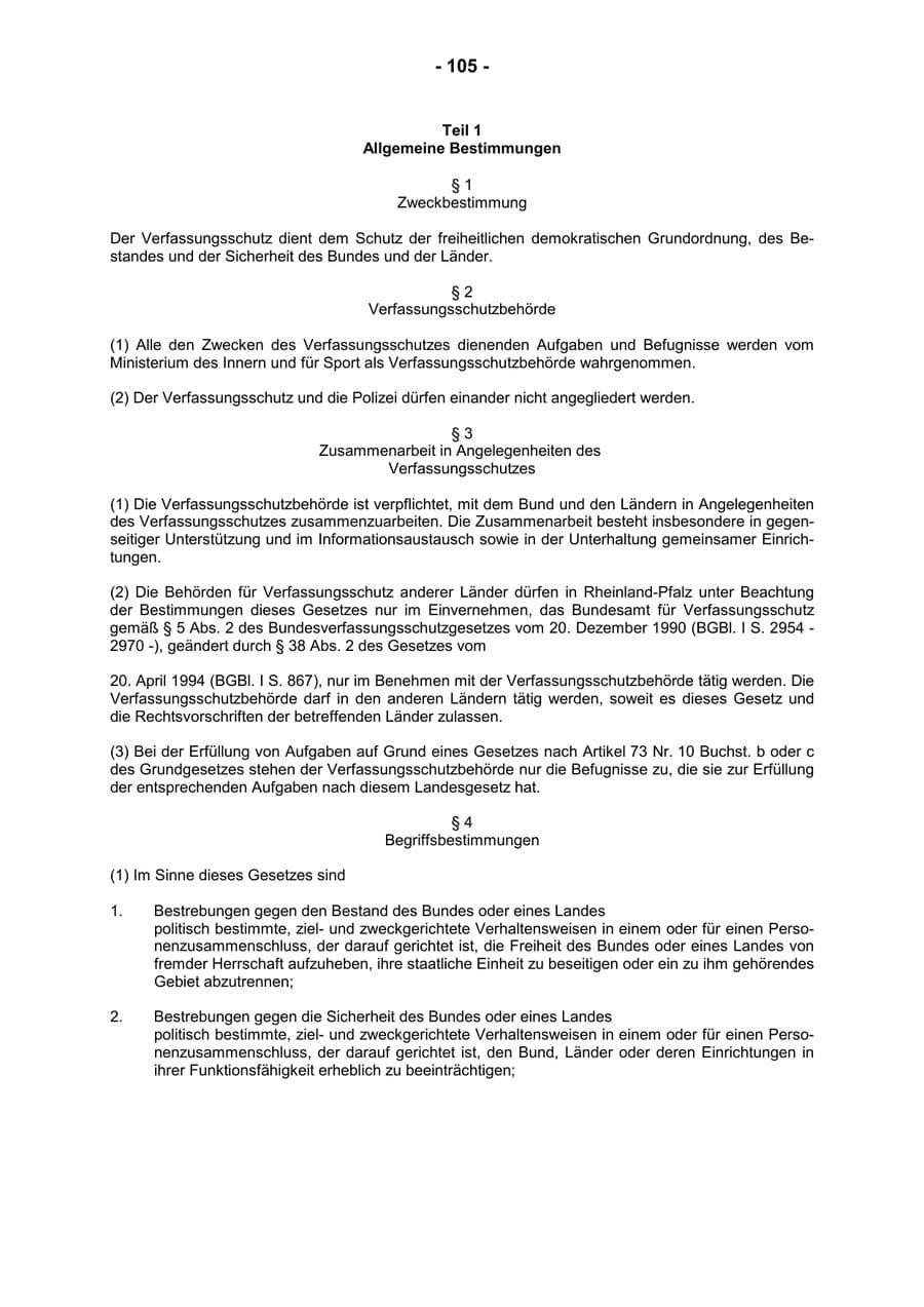 Seite 107 des Verfassungsschutzbericht 2001 Rheinland-Pfalz