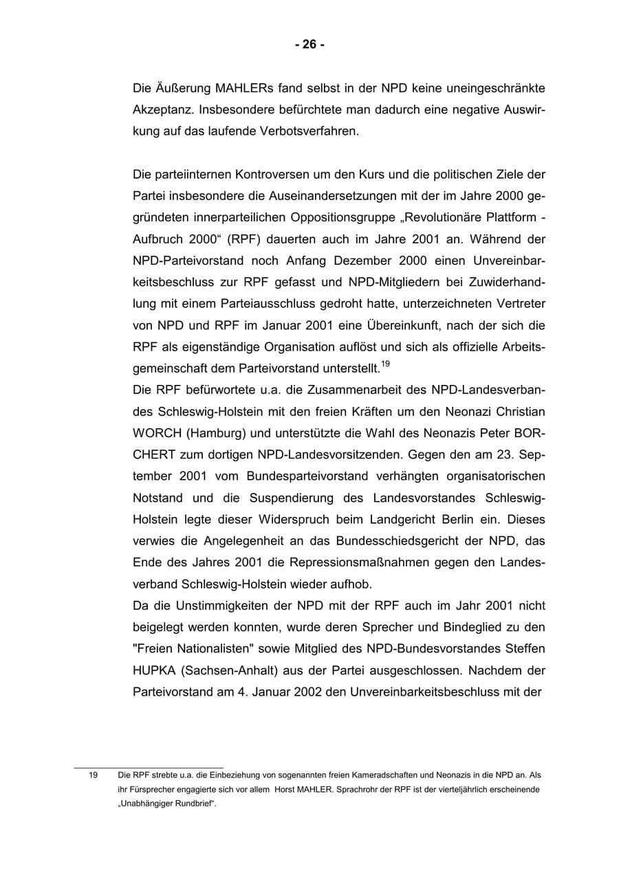 Seite 28 des Verfassungsschutzbericht 2001 Rheinland-Pfalz