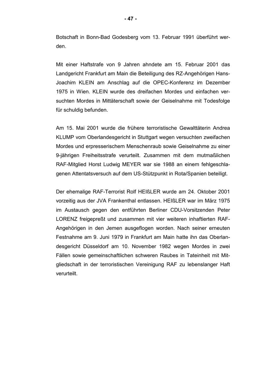 Seite 49 des Verfassungsschutzbericht 2001 Rheinland-Pfalz