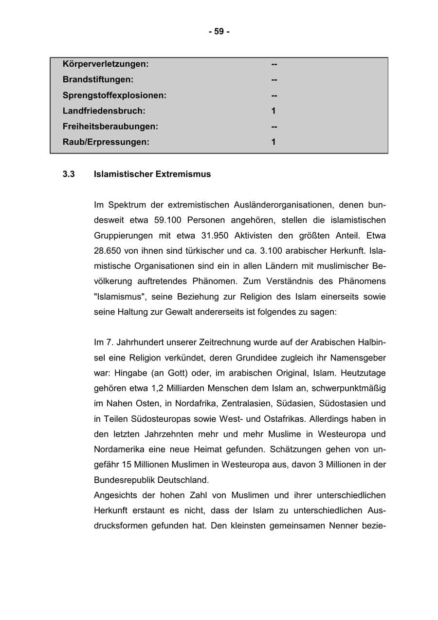 Seite 61 des Verfassungsschutzbericht 2001 Rheinland-Pfalz